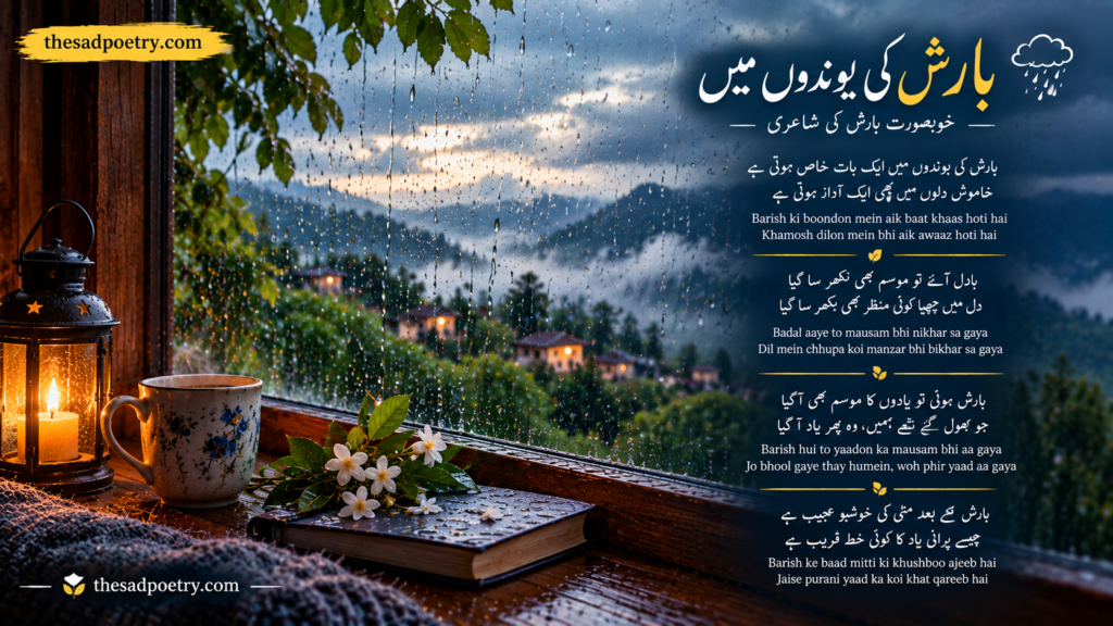 Barish Poetry in Urdu – Beautiful Rain, Love, Sad & 2 Line Poetry 2 Beautiful Barish Poetry in Urdu