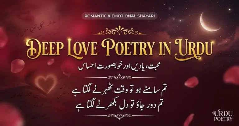 Deep Love Poetry in Urdu – Beautiful Words for Love and Emotions