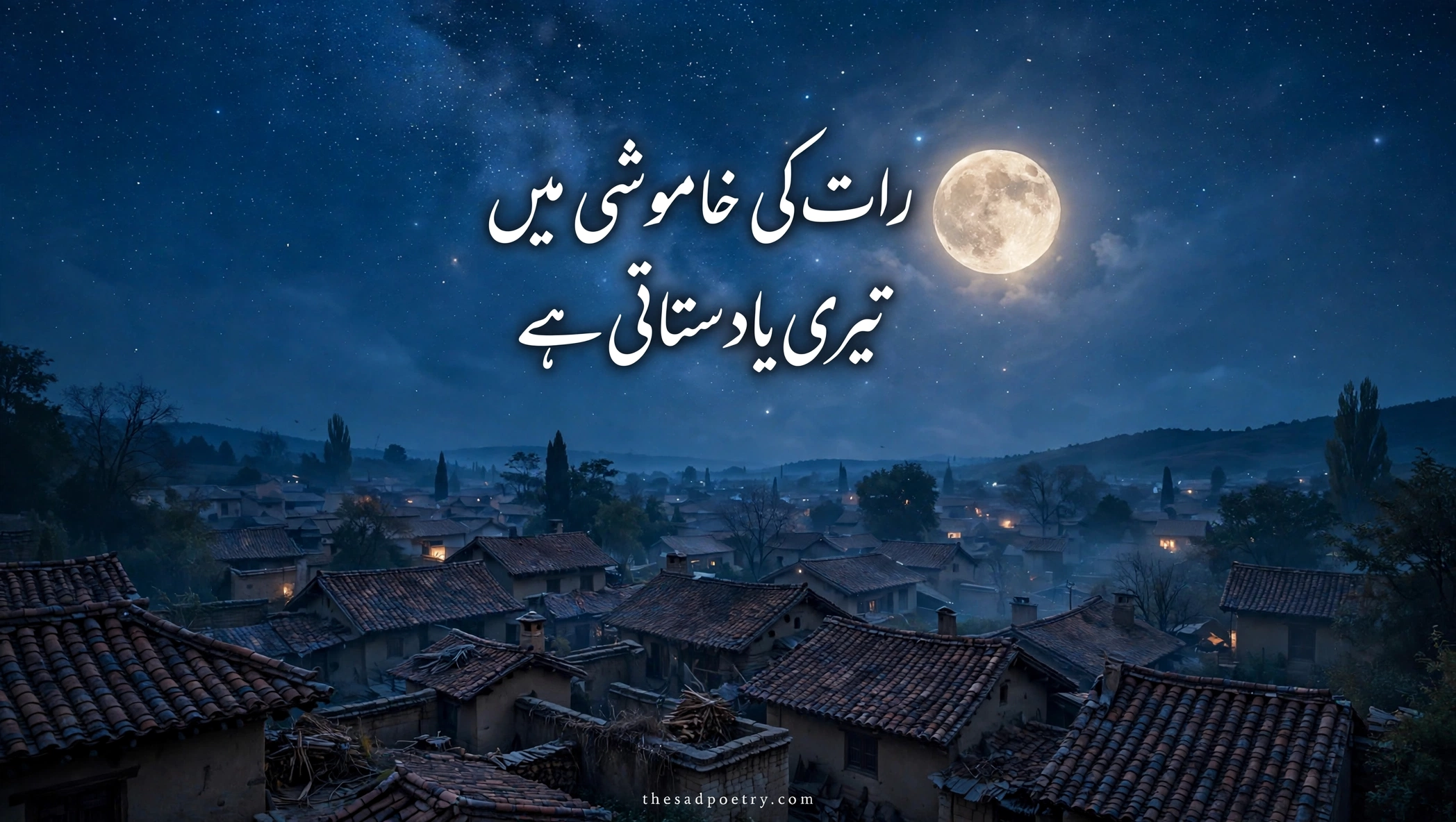 Raat Poetry in Urdu 2 Lines